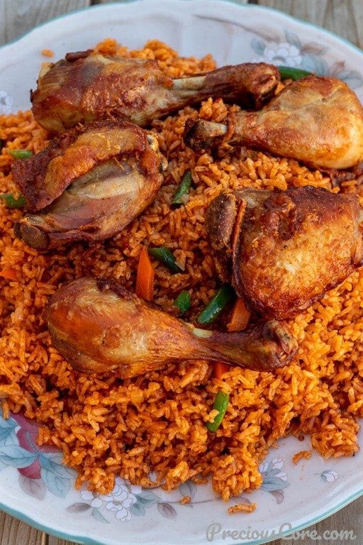jollof rice and chicken image