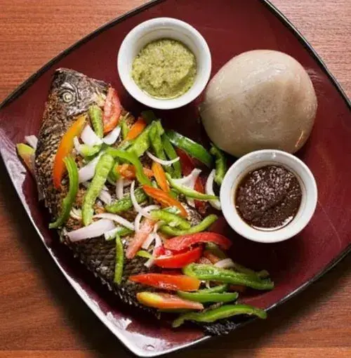 Banku and tilapia