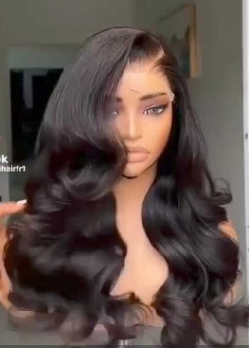 Glueless side part 5*5 hd lace closure wigs 250% density body wave hair hairstylist customized