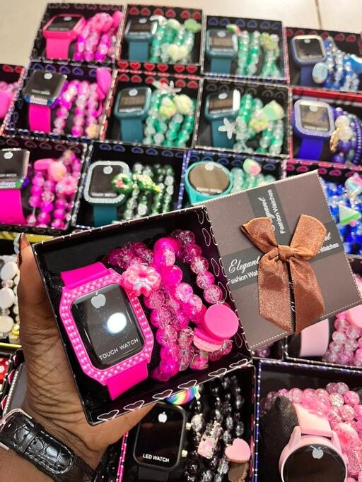 Touch watch and bracelet combo