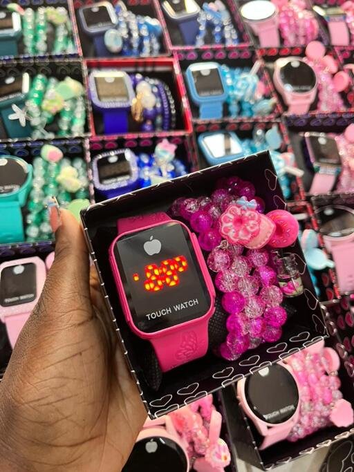 Touch watch and bracelet combo