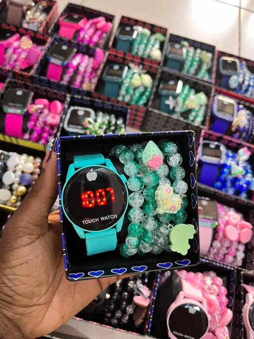 Touch watch and bracelet combo