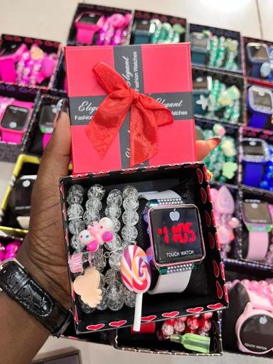 Touch watch and bracelet combo