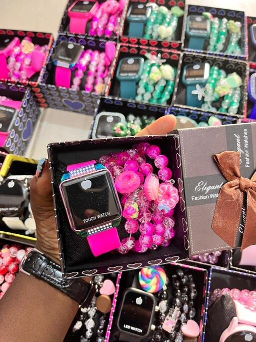 Touch watch and bracelet combo