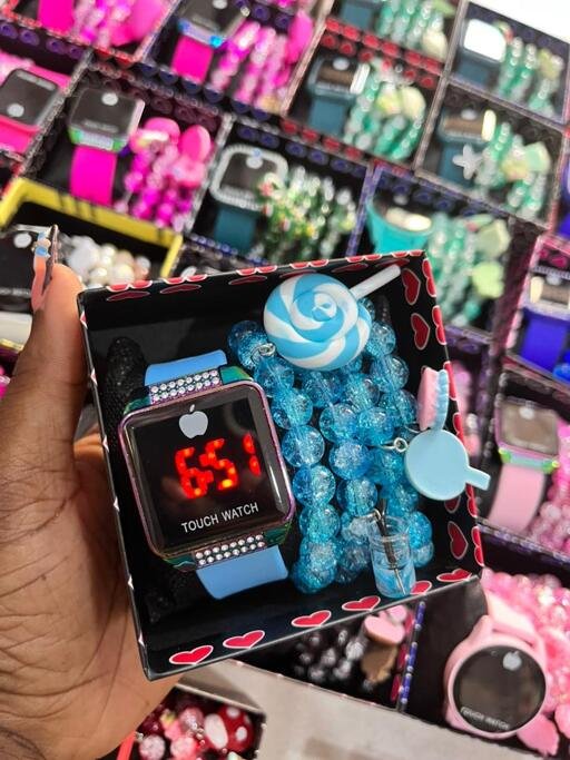 Touch watch and bracelet combo