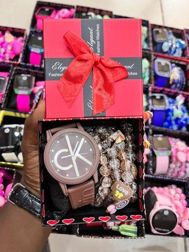 Touch watch and bracelet combo