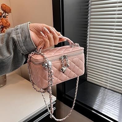 Box square handbag purse for women chain designer cross body shoulder bag mini top-handle pouch image