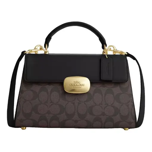 Coach | eliza top handle in signature canvas image