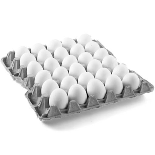 Full crate of white eggs (large size)