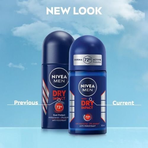 Nivea dry impact roll on - 50ml (pack of 2) image