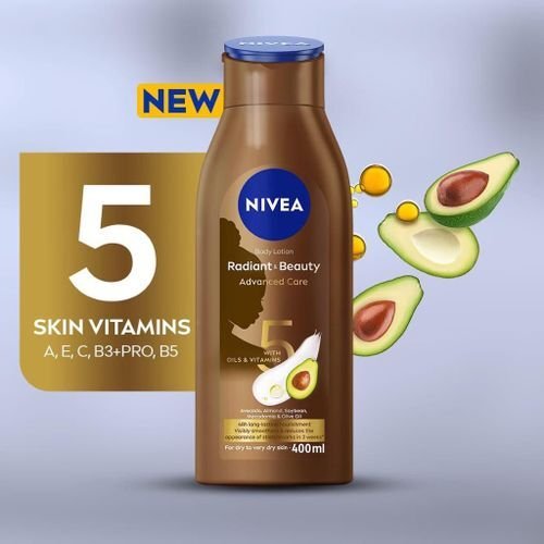 Nivea radiant & beauty advanced care body lotion - 400ml image
