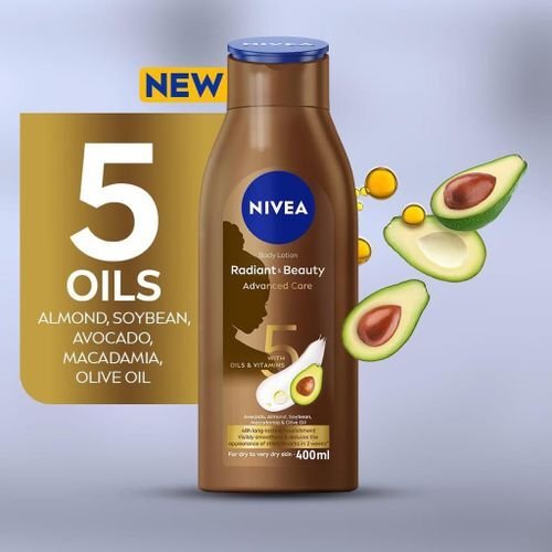 Nivea radiant & beauty advanced care body lotion - 400ml image