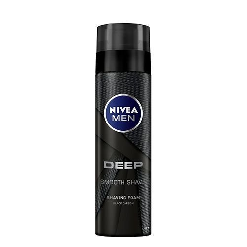 Nivea men deep smooth shave shaving foam - 200ml - black image