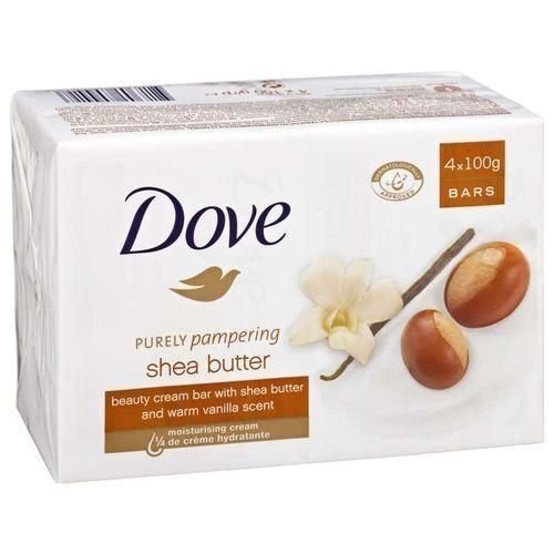 Dove purely pampering shea butter bar soap - 4 x 100g image